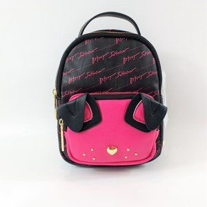 Betsey Johnson Dog Pink Mini Backpack